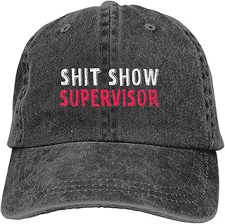 Black - Baseball Hat for Women - Adjustable with Shit Show Supervisor Sports Hat for Men Women N/a/a