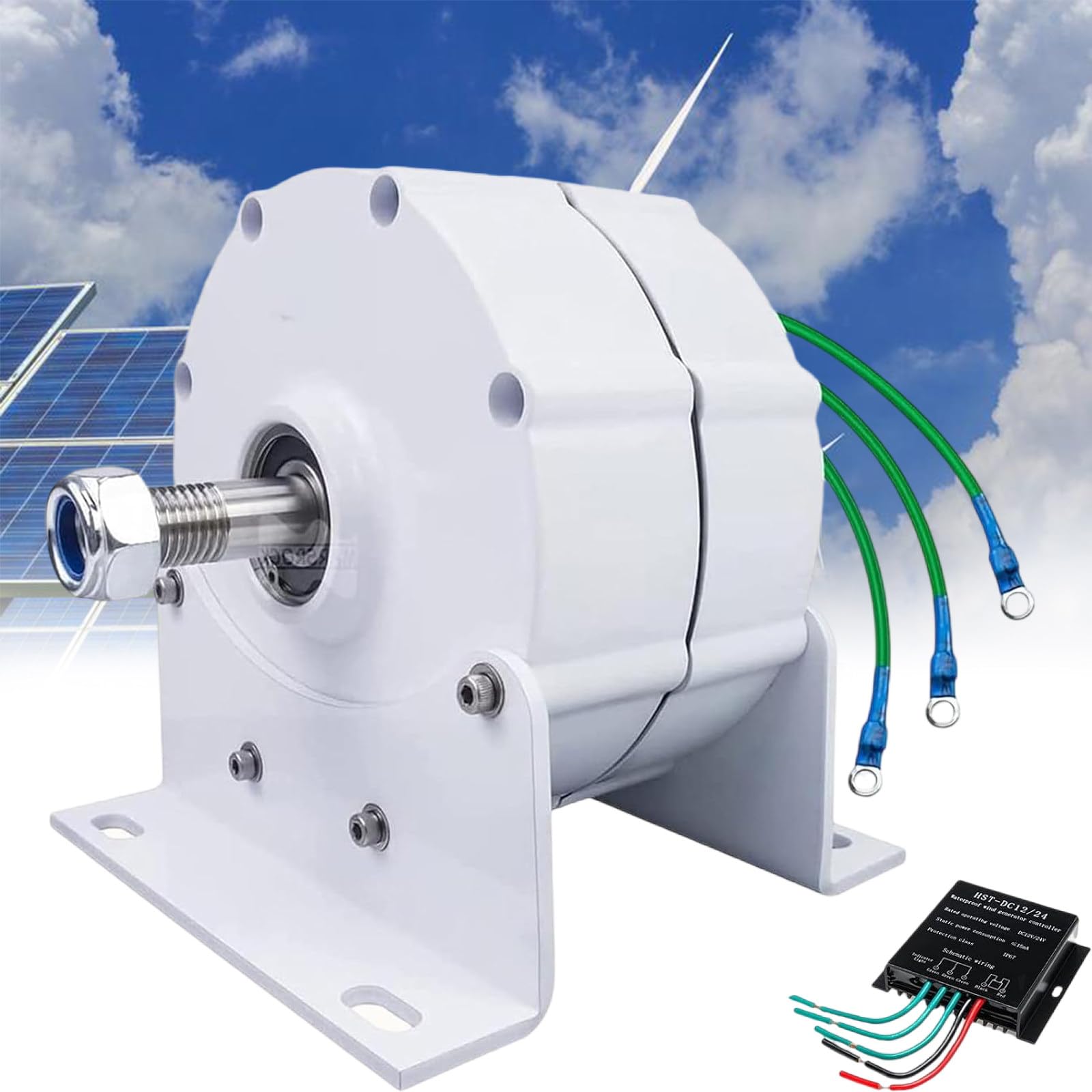 Générateur d'aimant Permanent 12000W sans engrenage, générateurs alternateurs AC à Basse Vitesse 12V-220V avec Utilisation de Base pour la Turbine éolienne Turbine,220V