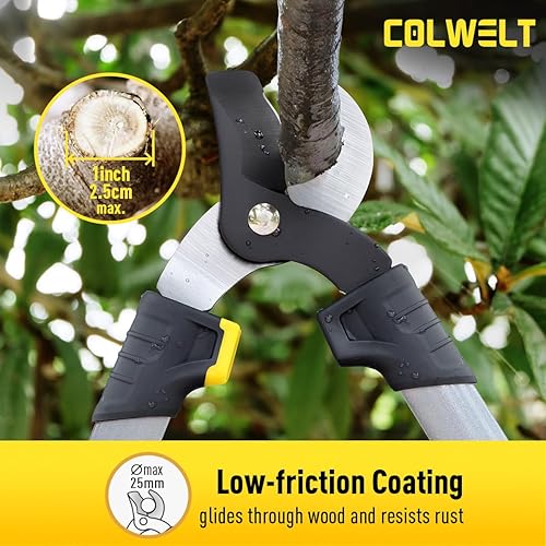 Miniatura 4 de Colwelt Loppers - Tijeras de jardín para cortar setos, 3 piezas, juego de tijeras compactas de jardín con cortadores de ramas de derivación de 17