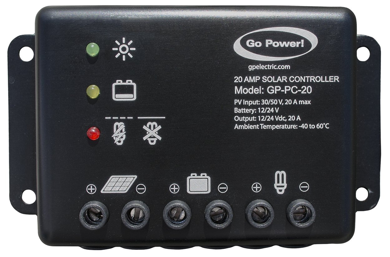 Go Power! GP-PC-20 Potted Solar Controller (20 amp)