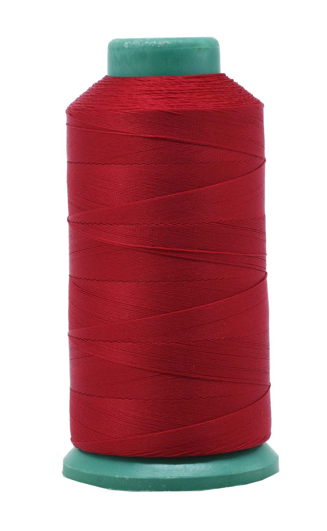 Mandala Crafts Bonded Nylon Thread Red Heavy Duty Sewing Threads - 1500 YDs Size 69 210D T70 Tex 70 Thread for Leather Jeans Weaving Outdoor Marine
