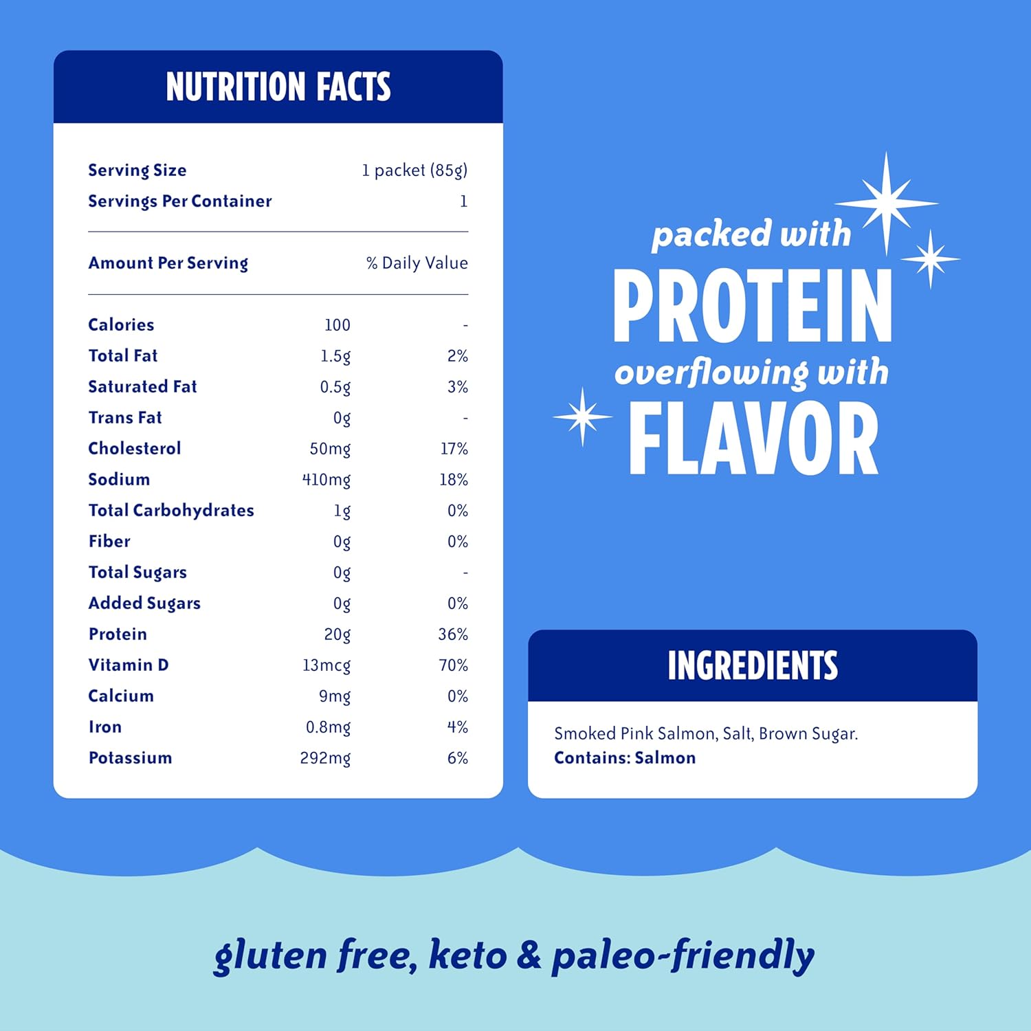 Chicken of the Sea Smoked Alaskan Pink Salmon, 3 Ounce Packets (Pack of 12), Wild Caught Salmon, Natural Wood Smoke