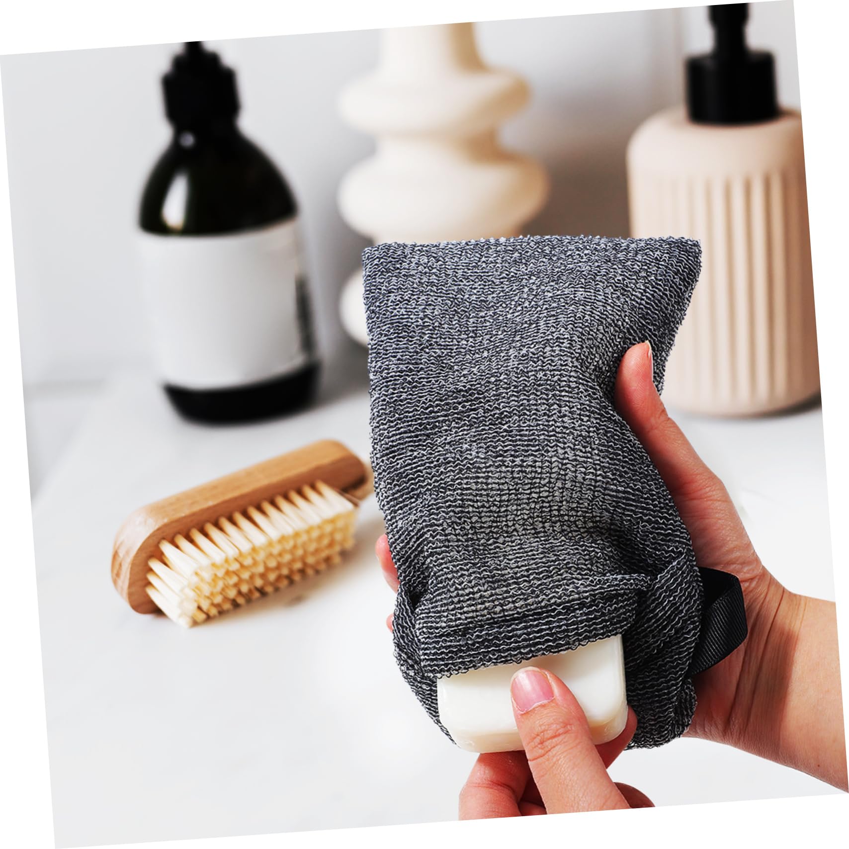 minkissy 20stücke Seifensäckchen Aus Peeling-seifenbeutel Für Körperpflege Weiche Aufbewahrungstasche Mit Wellenstruktur Für Dusche Und Bad