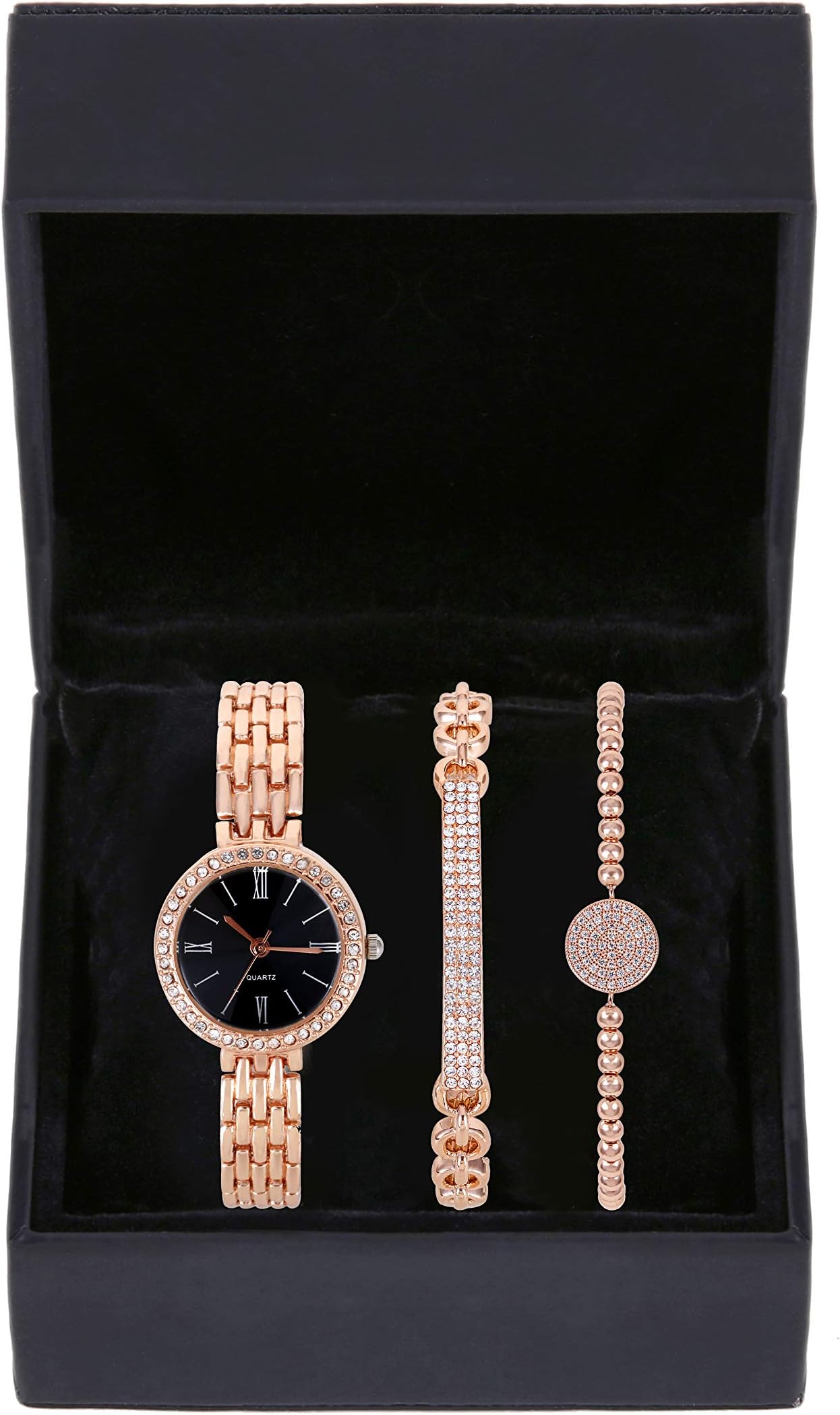 XGuangage Women Girl's Quartz Analog Wrist Watch Bracelet Jewelry Set with Box