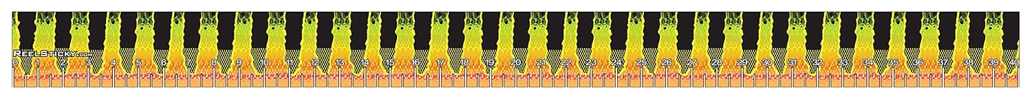 Peacock Bass Scale Self Adhesive Measuring Ruler Tape 40 inch Long Printed Sticker Boat Fishing Decal Boating Graphic