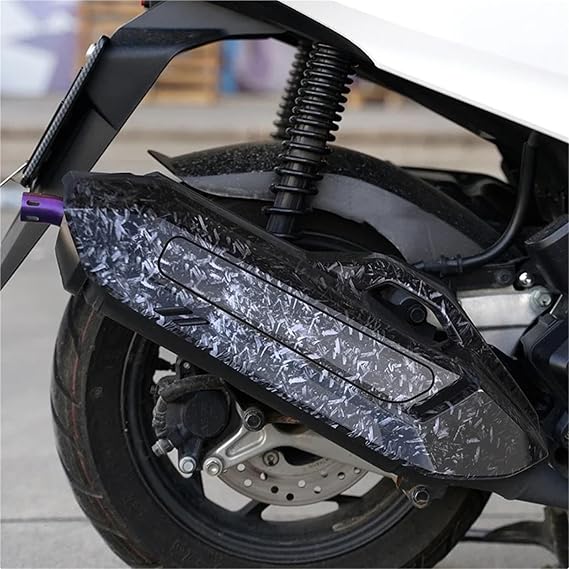 Muffler Tail Throat FIT For Honda CLICK PCX 125/150/160 Airblade Giorno Motorcycle Exhaust Muffler Pipe Heat Shield Cover Protector Cover(Carbon Fiber)