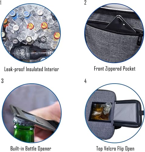 Miniatura 5 de Hap Tim Bolsa enfriadora suave de 40 latas, bolsas grandes reutilizables para comestibles, plegables y suaves, para viajes al aire libre,