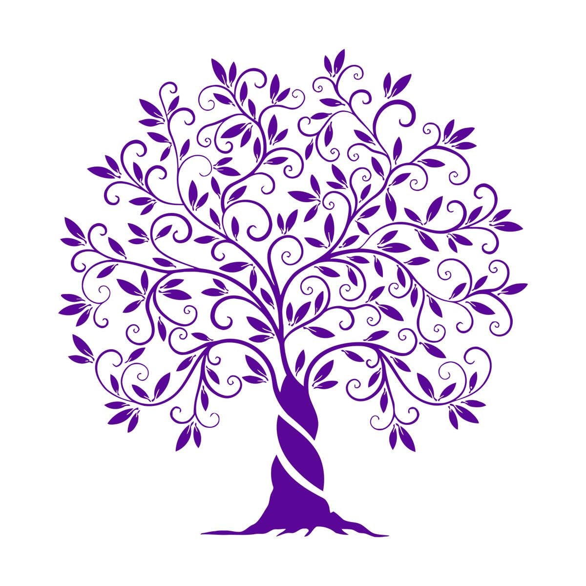 Vinyl Wall Decal Family Tree of Life Nature Home Decoration Stickers for Living Room Small - 42x43cm