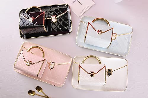 Miniatura 7 de WHJY Juego único de taza de café rosa y azul de cerámica, juego de taza y platillo y cuchara, lindo juego de té de la tarde femenino, regalo de