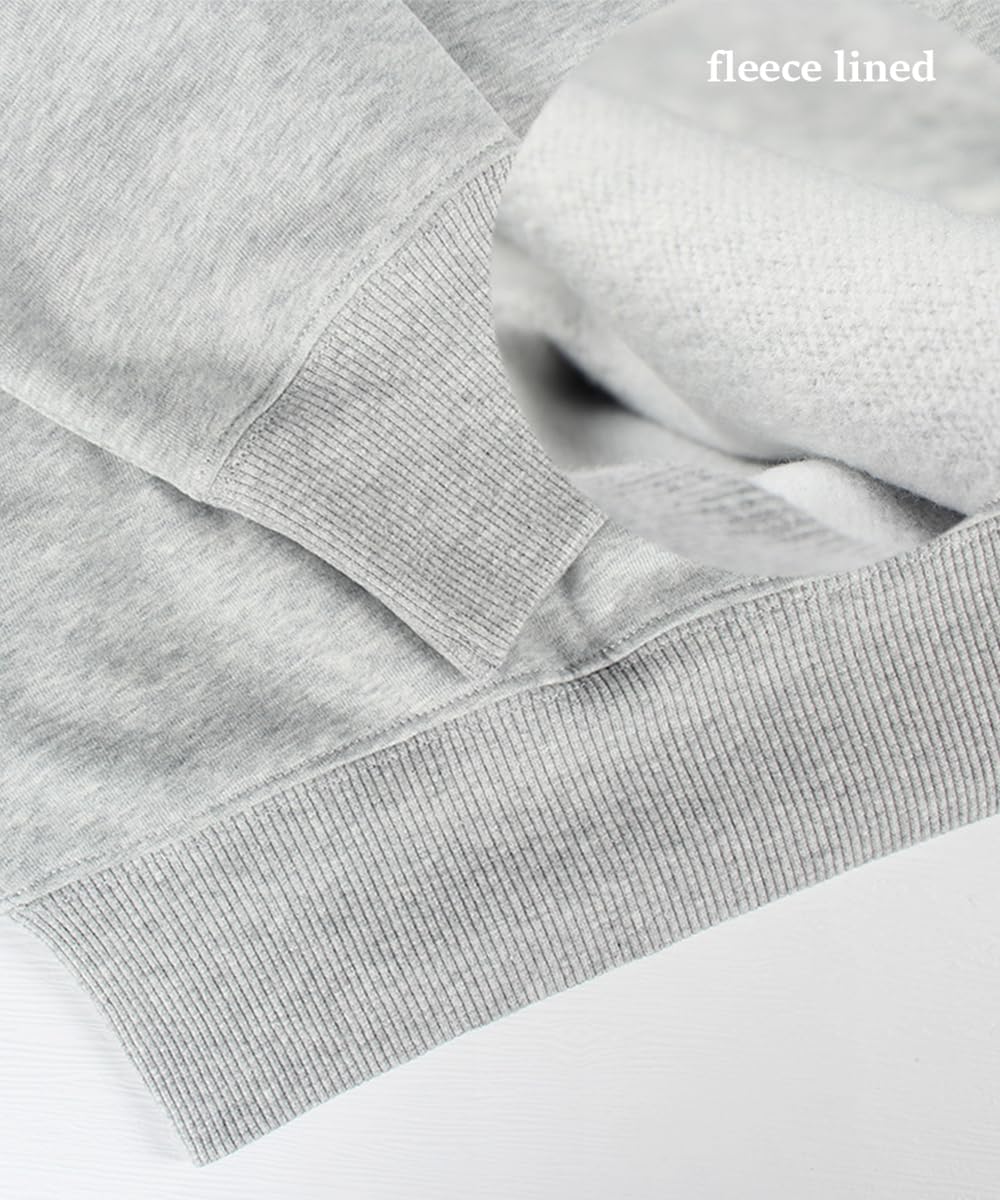 Smile Fish Women's Crewneck Long Raglan Sleeve Sweatshirt Loose Fit Relaxed Pullover Fleece Lined Casual Warm Tops - Image 4