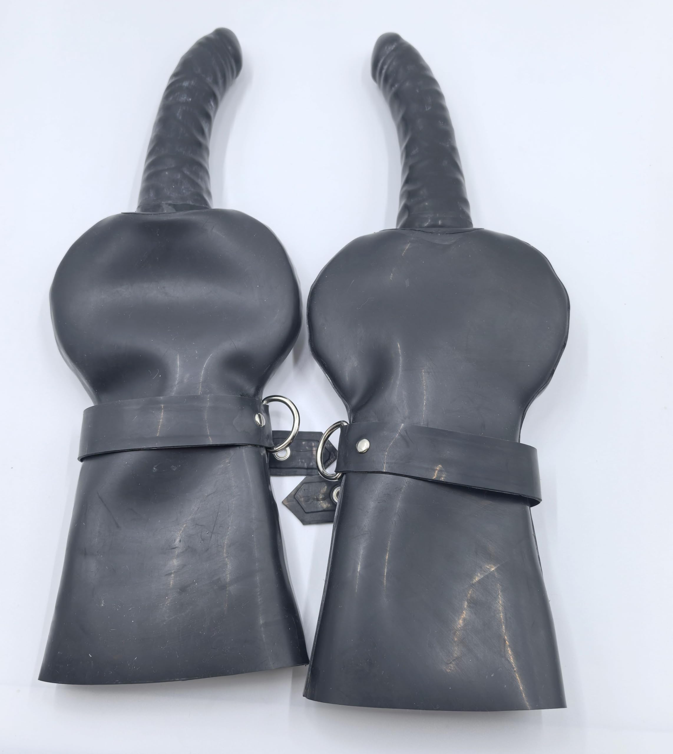 Guanti in lattice con dildo – Sex toy BDSM Bondage, guanti in gomma per fisting & fetish, forma anatomica & regolabili