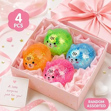4 PCS Color-Random Cat Squishy, Captivating , Ideal for Home, Office Desk Decor and Decoration Enthusiasts