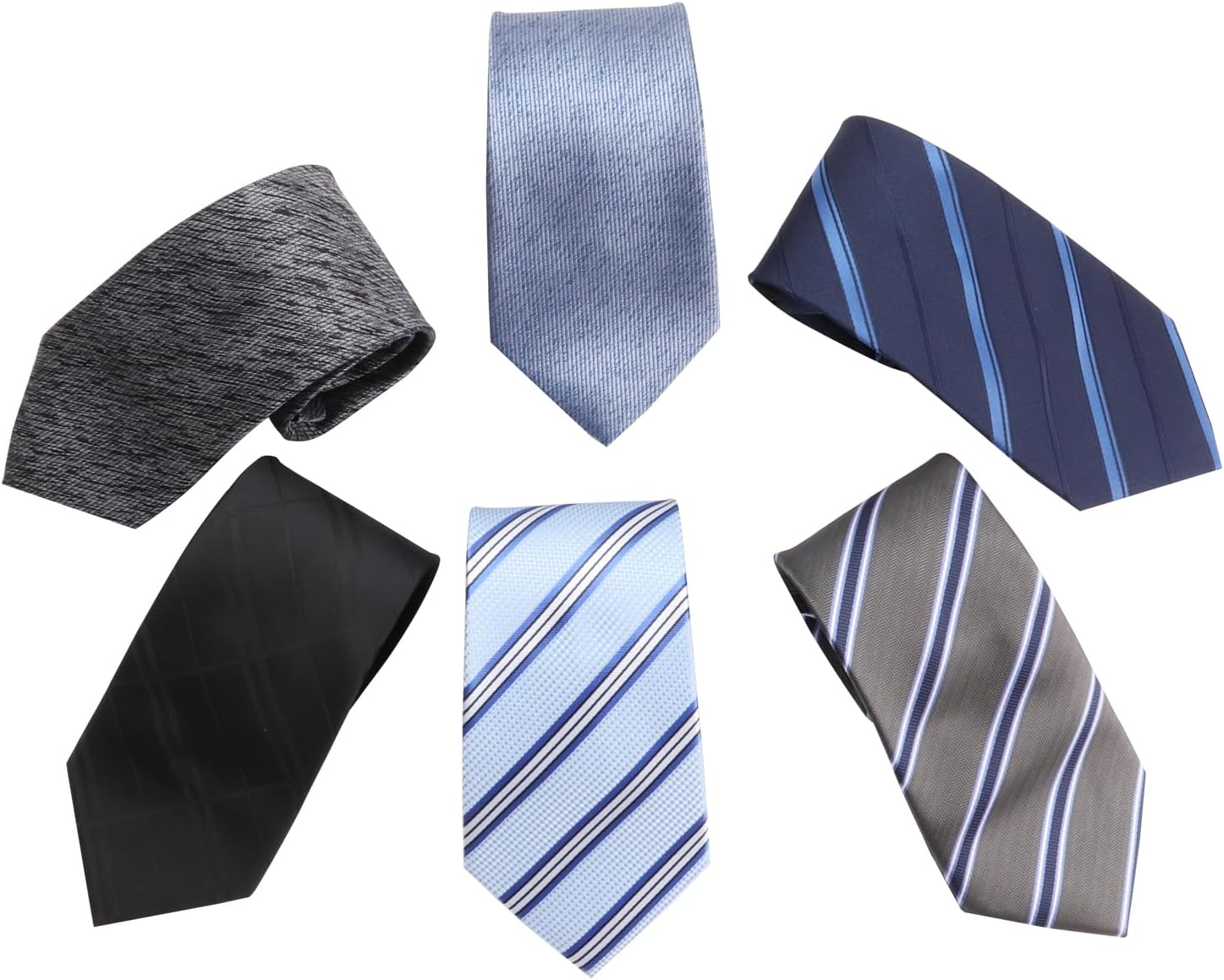 kaxilu Mens Neckties Men's Adjustable Pretied Ties Set, Assorted Zipper Ties for Men, Silky Zip Up Ties - Image 4