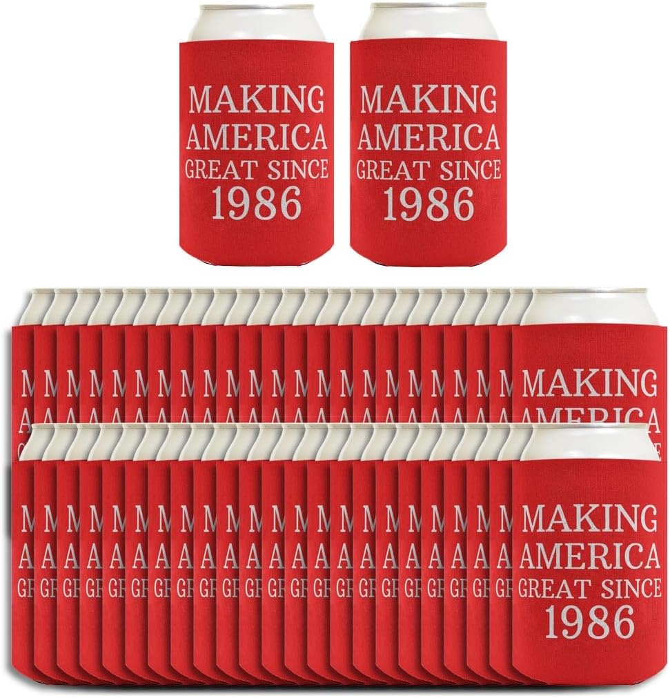 40th Birthday Party Adult Favors Making America Great Since 1986 48-pack Drink Coolers
