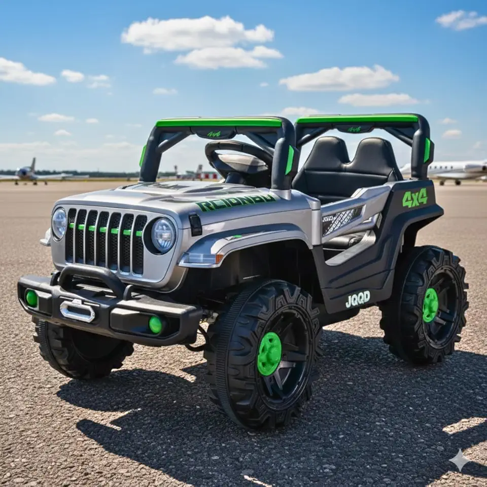 Jipe Infantil Elétrico 12v Carrinho Controle Remoto Música (Cinza)