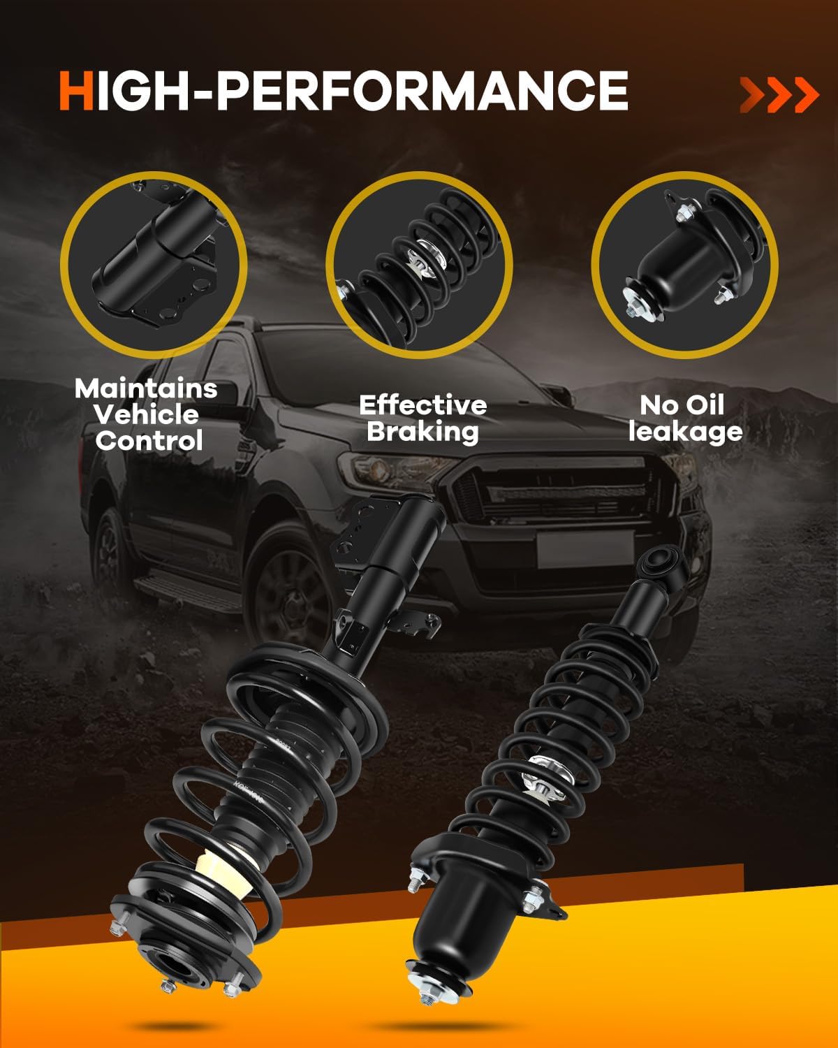 Strut Assembly,OCPTY Complete Struts Shocks Fits 2003 2004 2005 2006 2007 2008 for Pontiac Vibe 2003 2004 2005 2006 2007 2008 for Pontiac Vibe 172117 171373L Replace Strut