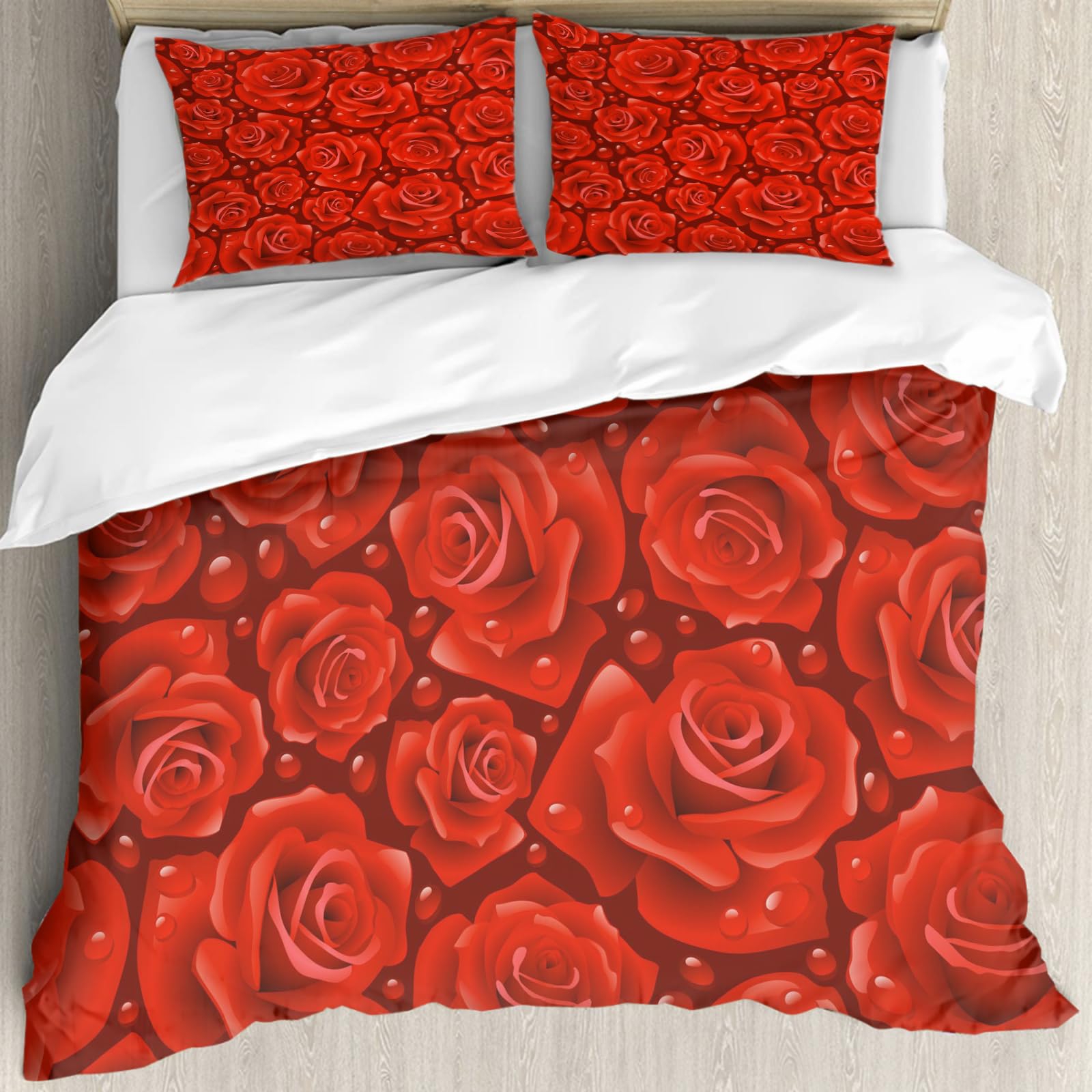 Housse de couette pour personnes allergiques rose grand lit 228x264