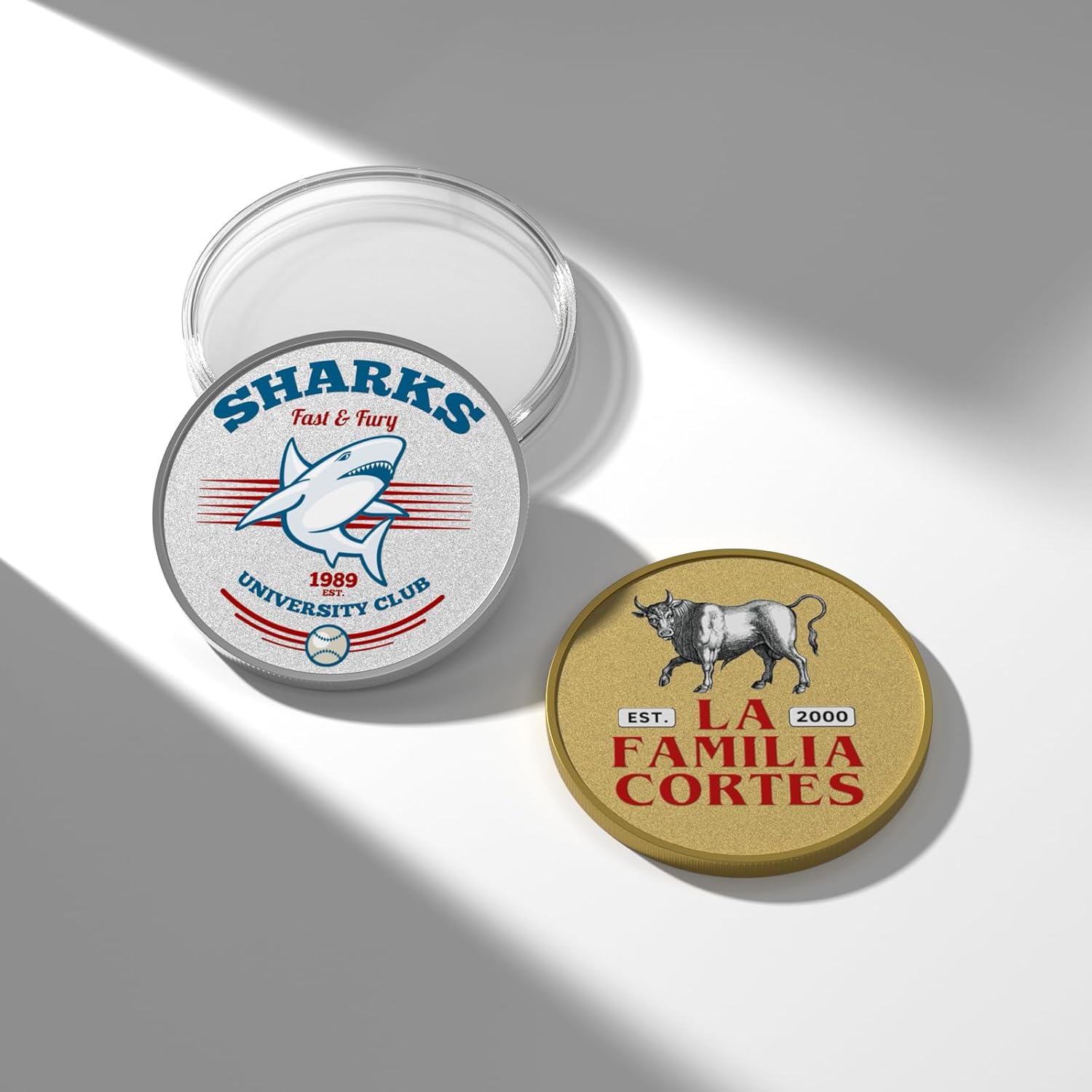 10 Custom Challenge Coins, Metal Commemorative Coin with Logo/Text/Picture, Memorial Gift for Company, Military, Wedding & Anniversary (Silver)