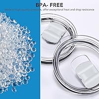 Vista 37 de Tapa con popote para vaso de 30 onzas, tapas de repuesto compatibles con YETI Rambler de 30 onzas, vaso con popote de 35 onzas, sin BPA e