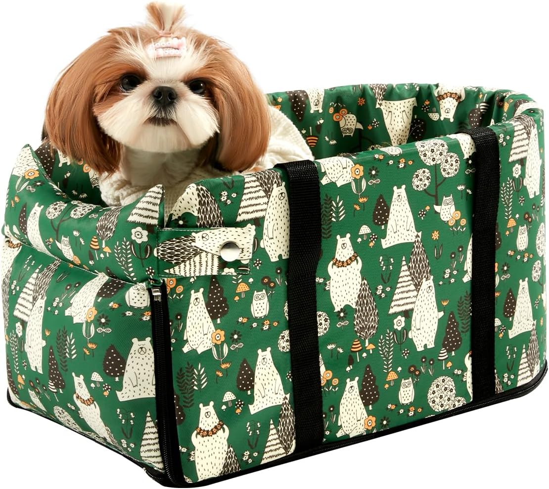 FOBIG Dog Car Booster Seat Cat Carrier, Portable Pet Carrier Handbags for Travel