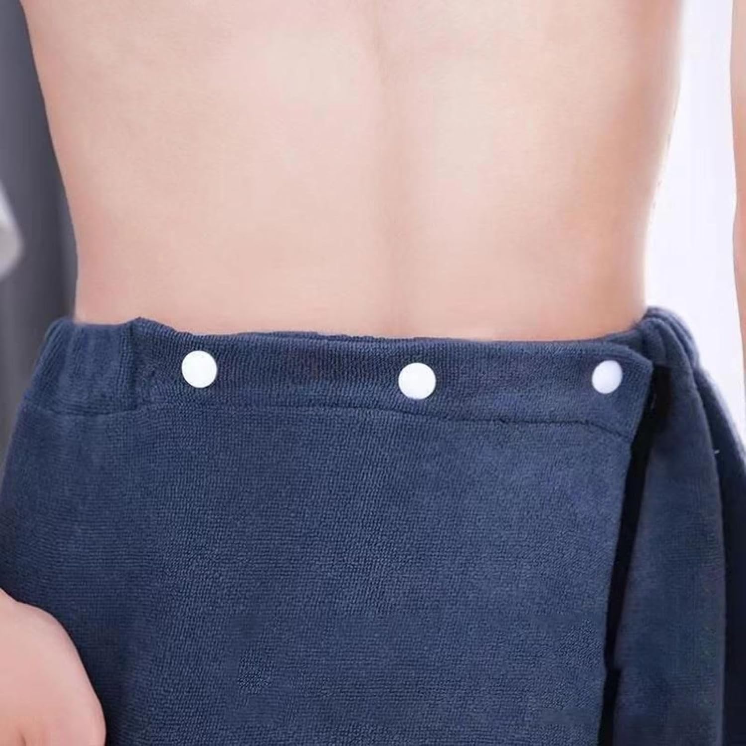 Men's Bath Towels Wrap Fleece Elastic Shower Body Wraps Waistband Absorbent Knee Length