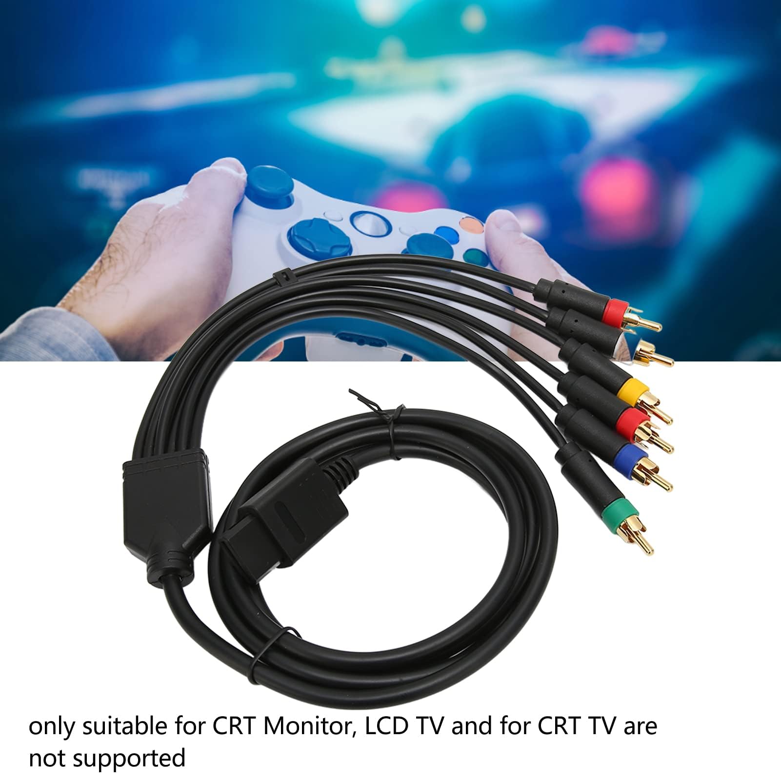 Ejoyous Cable de Video de Componente RGB, Cable de Compuesto RGB con 4 Cabezales BNC para Consolas de Juegos