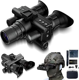 4K Head-Mounted Night Vision Goggles & Binoculars for Adults – Infrared NVG 32GB Rechargeable Monocular with Manual Focus & 8X Digital Zoom for Hunting, Camping, and Outdoor Surveillance