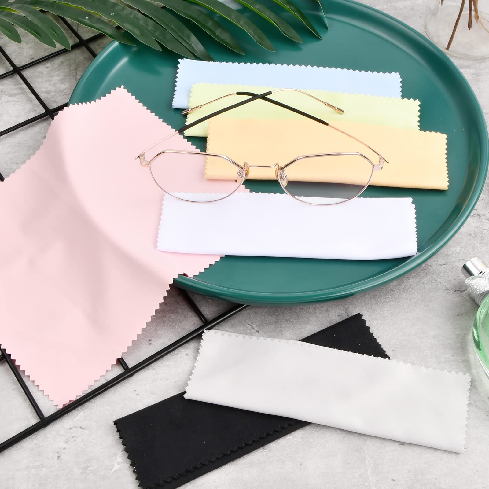 14 Pezzi Panni per Pulizia Occhiali,15x18cm Panno Microfibra Schermo, Multicolore Panno Occhiali da Vista, Microfibra Panno di Pulizia per Pulire Occhiali Fotocamere Telefoni Cellulari Lenti Tablet