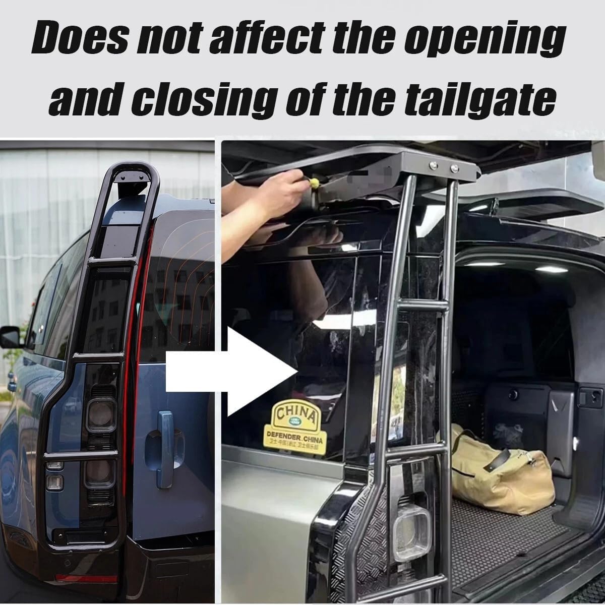 Rear Access Ladder Roof Step Accessories fit LR Defender 110 90 2020-2026