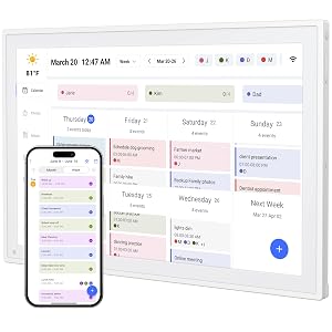 Digital Calendar 10 1inch Smart WiFi Electronic Calendar Chore Chart IPS Touch Screen HD Display for Family Schedules