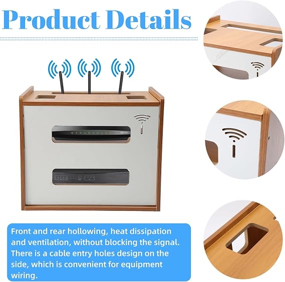 Router Storage Box Wireless Router Wifi Storage Box for Hide Router & Modem