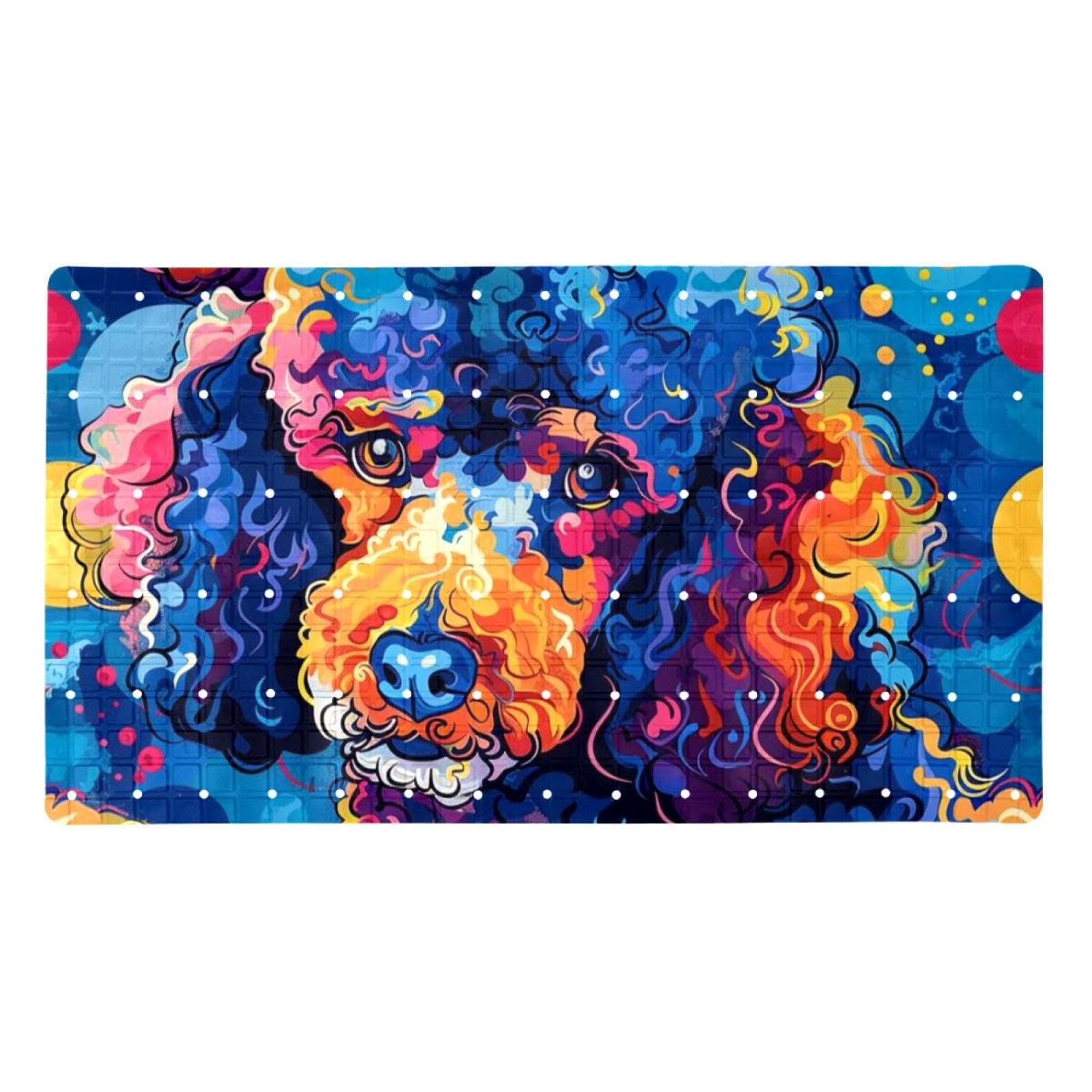 Tapis de bain antidérapant en PVC Art Colors pour éviter les glissades en baignoire