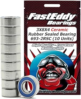 3X8X4 Ceramic Rubber Sealed Bearing 693-2RSC (10 Units)