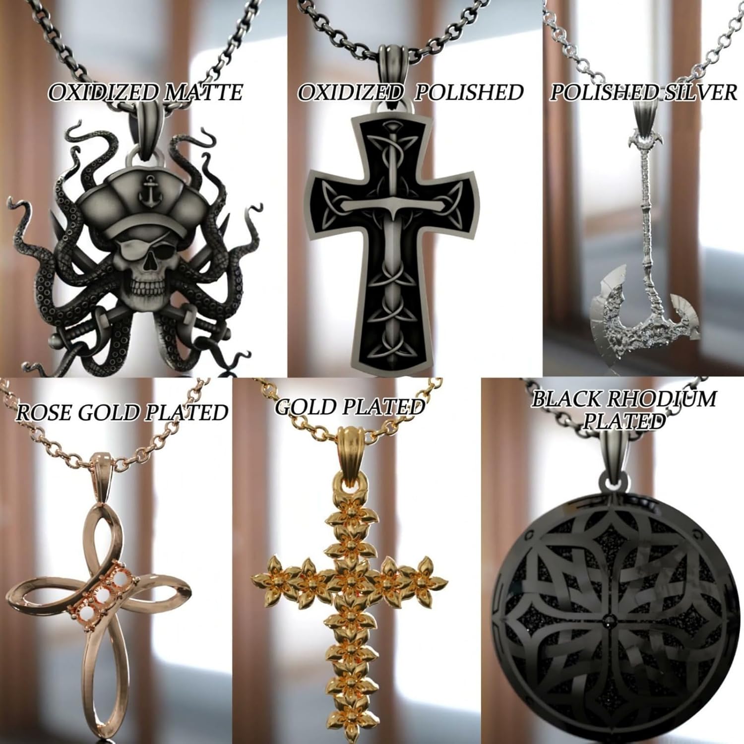 Army Pendant – U.S. Military Sterling Silver Patriotic Seal Necklace for Men