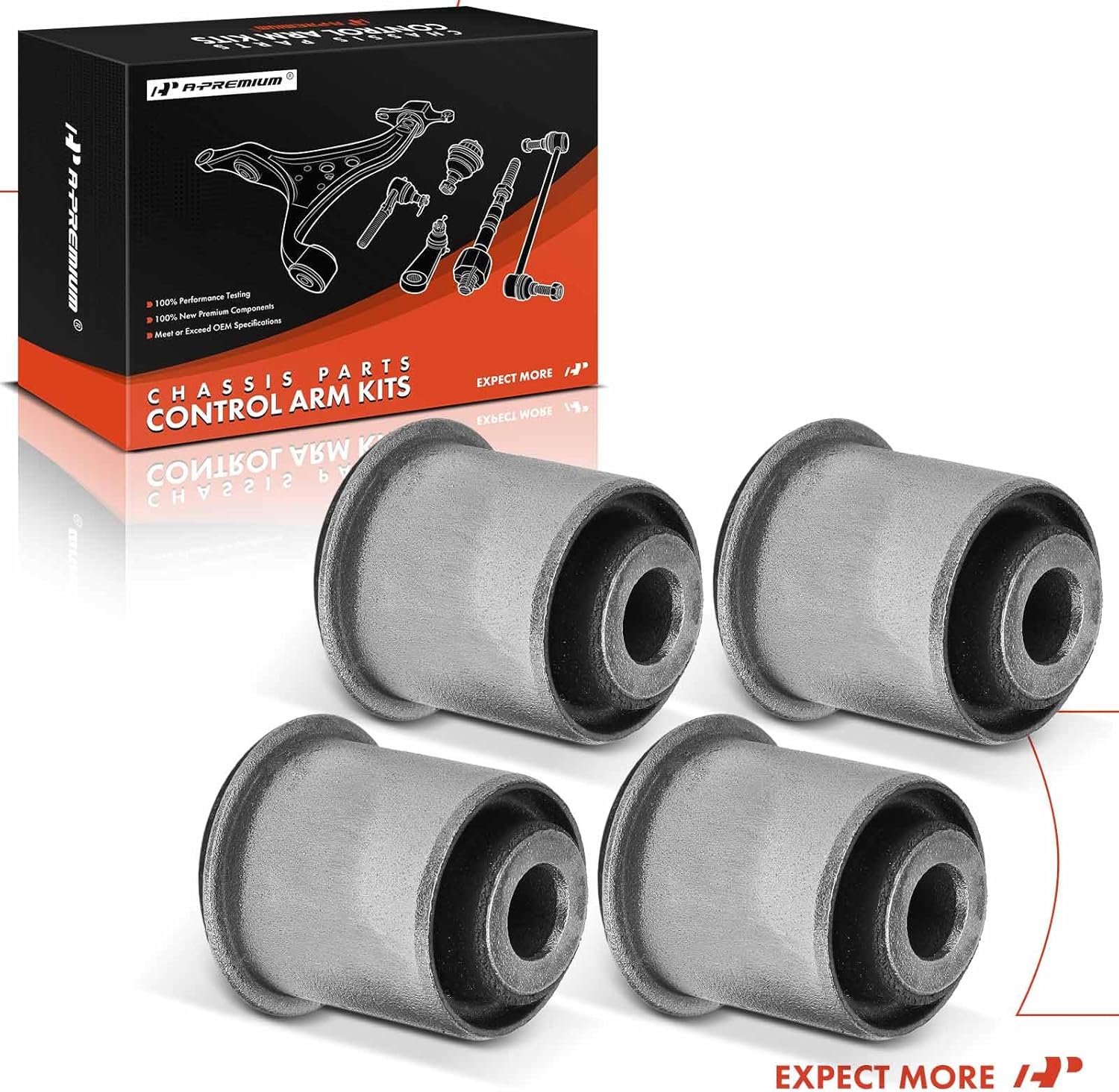 A-Premium 4 x Front Lower Control Arm Bushing Kits, Compatible with Chevrolet Colorado 2004-2008 & GMC Canyon 2004-2008
