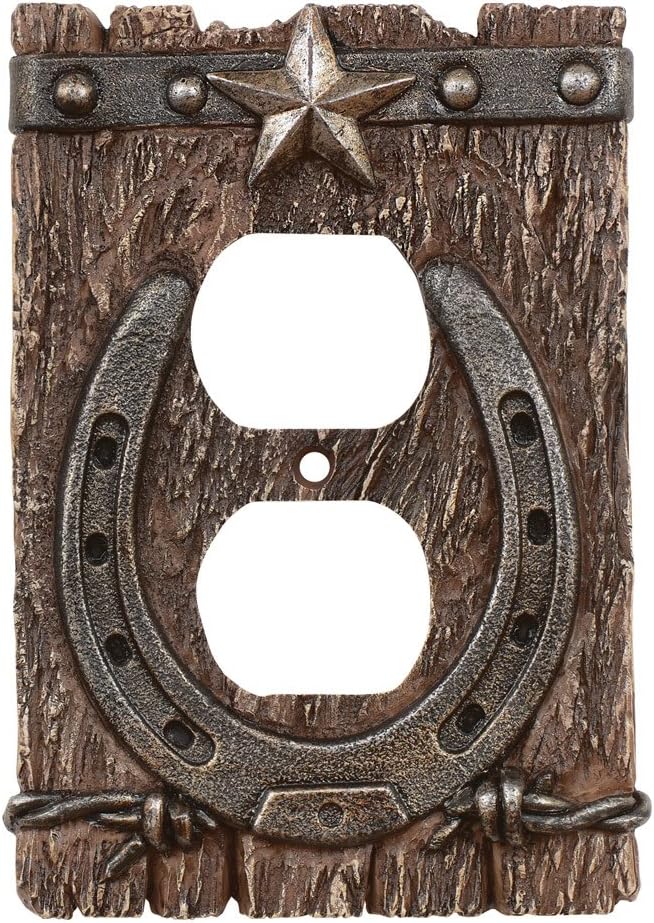 Black Forest Décor Western Ranch Outlet Cover – Rustic Wall Switch Plate Cover