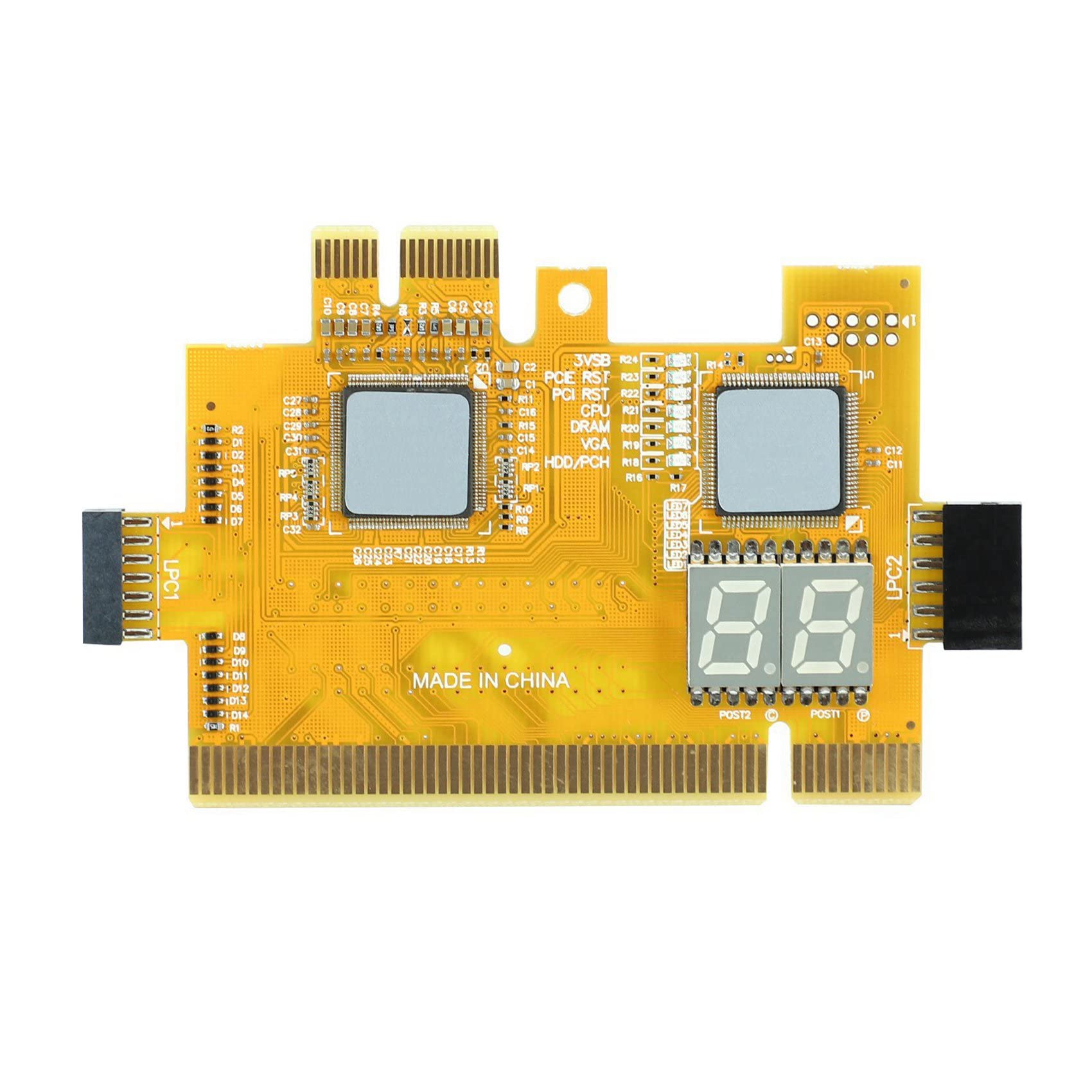 2X NarzęDzie do Wykrywania PCI-E LPC Wielofunkcyjna Karta Diagnostyczna Laptop Desktop Akcesoria Testowe Post WskaźNik LED Analizator Debugowania PłYty GłóWnej Komputera