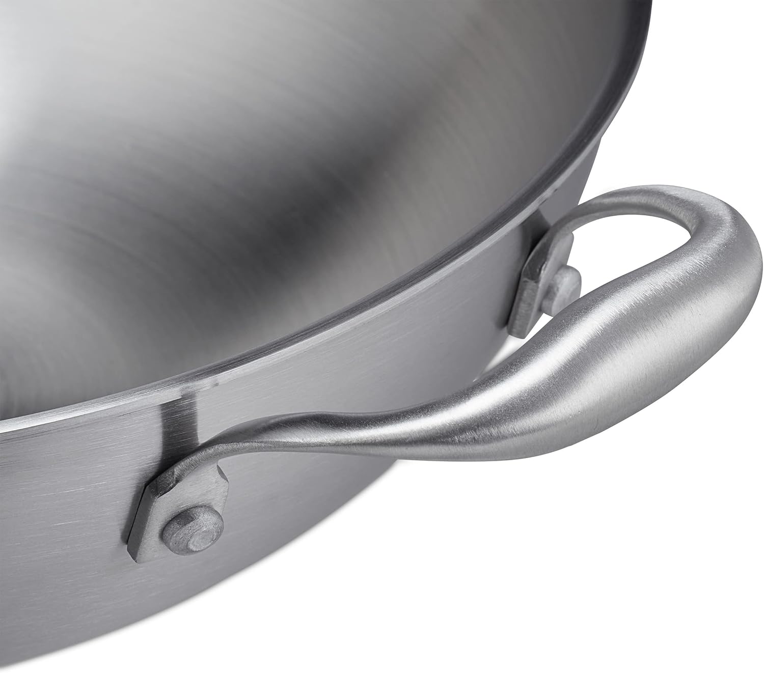 Relaxdays Wok, 32 cm, Uncoated Stainless Steel, Glass Lid, Gas, Induction & Electric Hobs, Stir Fry Pan, Handle, Silver
