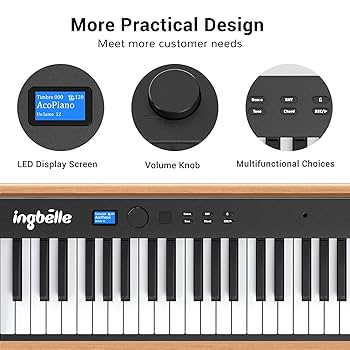 Amazon.com: Ingbelle 88-Key Digital Piano Keyboard with