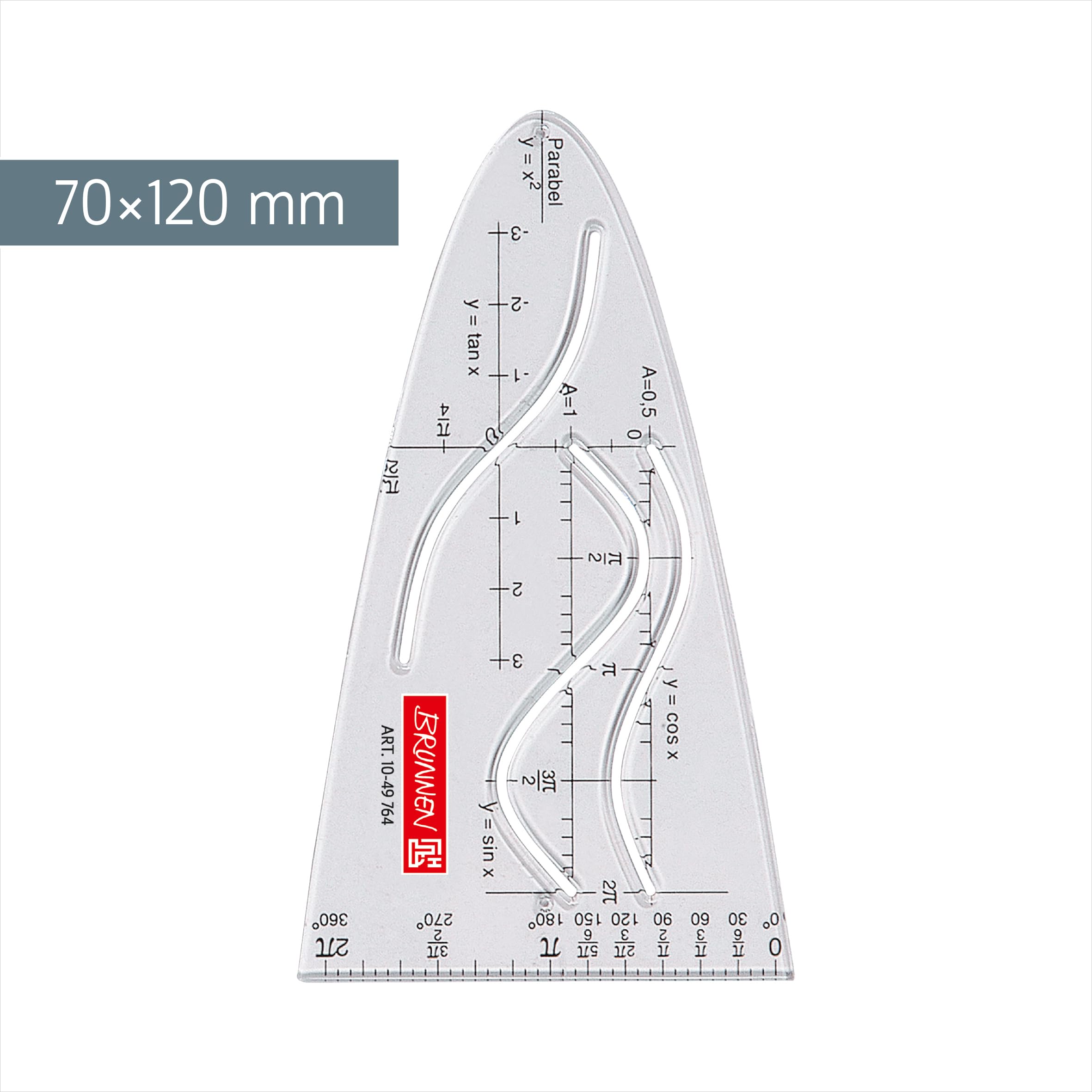 Brunnen Parabola/Drawing Template (for School, Crystal Clear), 1049764