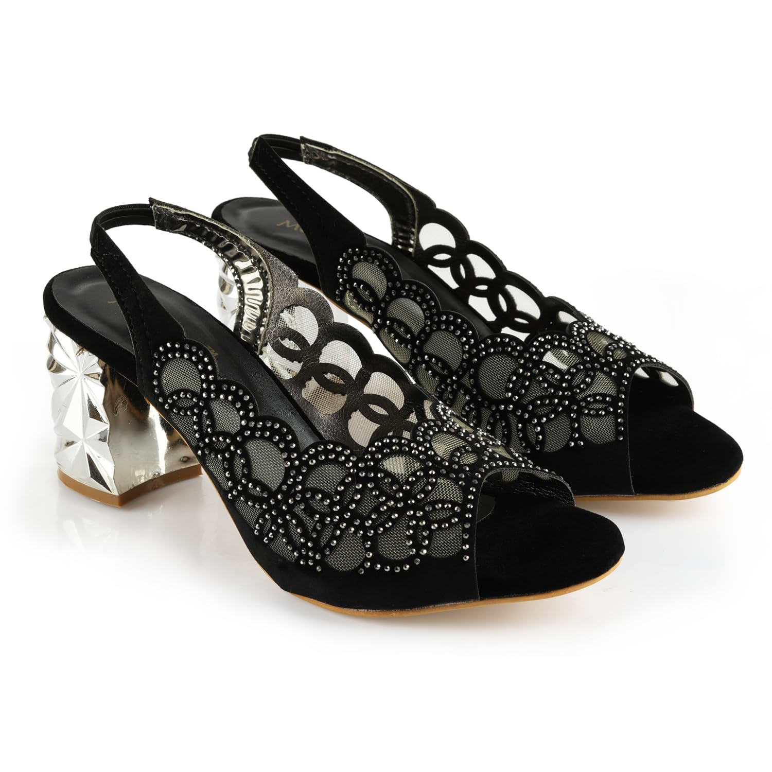 MOSAC Women Casual/Party Block Heel Sandals for Women & Girls (Black, 5) (B0CK1M43HN) Amazon Price History, Amazon Price Tracker