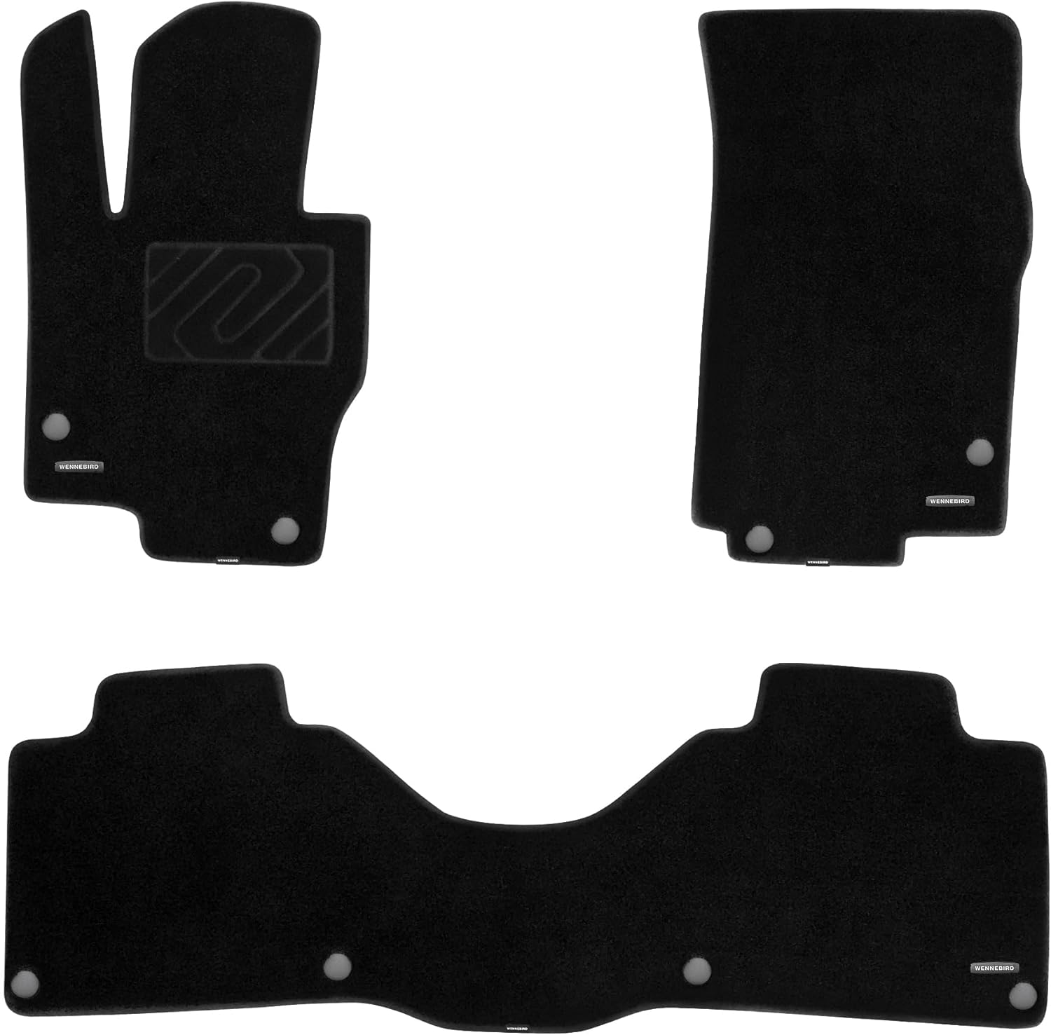WENNEBIRD Superior Carpet Floor Mats for 2020-2026 Mercedes-Benz GLE-Class (V167) (Not for Plug-in Hybrid & Coupe), 0.5-Inch Ultra-Thick, Noise-Reducing, All-Weather Waterproof Anti-Slip – 3-Pc Set
