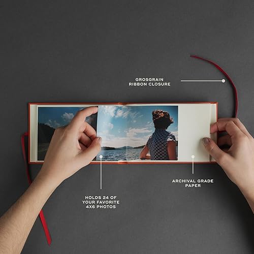 Miniatura 3 de Kolo Noci - Álbum de fotos pequeño de 4 x 6 pulgadas con capacidad para 24 fotos ideal para bodas y libros de bebés color negro