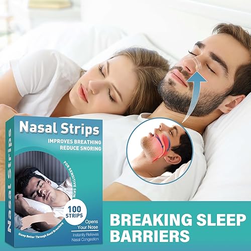 Miniatura 2 de Tiras nasales, tiras nasales avanzadas suaves y fáciles de respirar para ronquidos, mejora la calidad del sueño, solución para ronquidos, 100