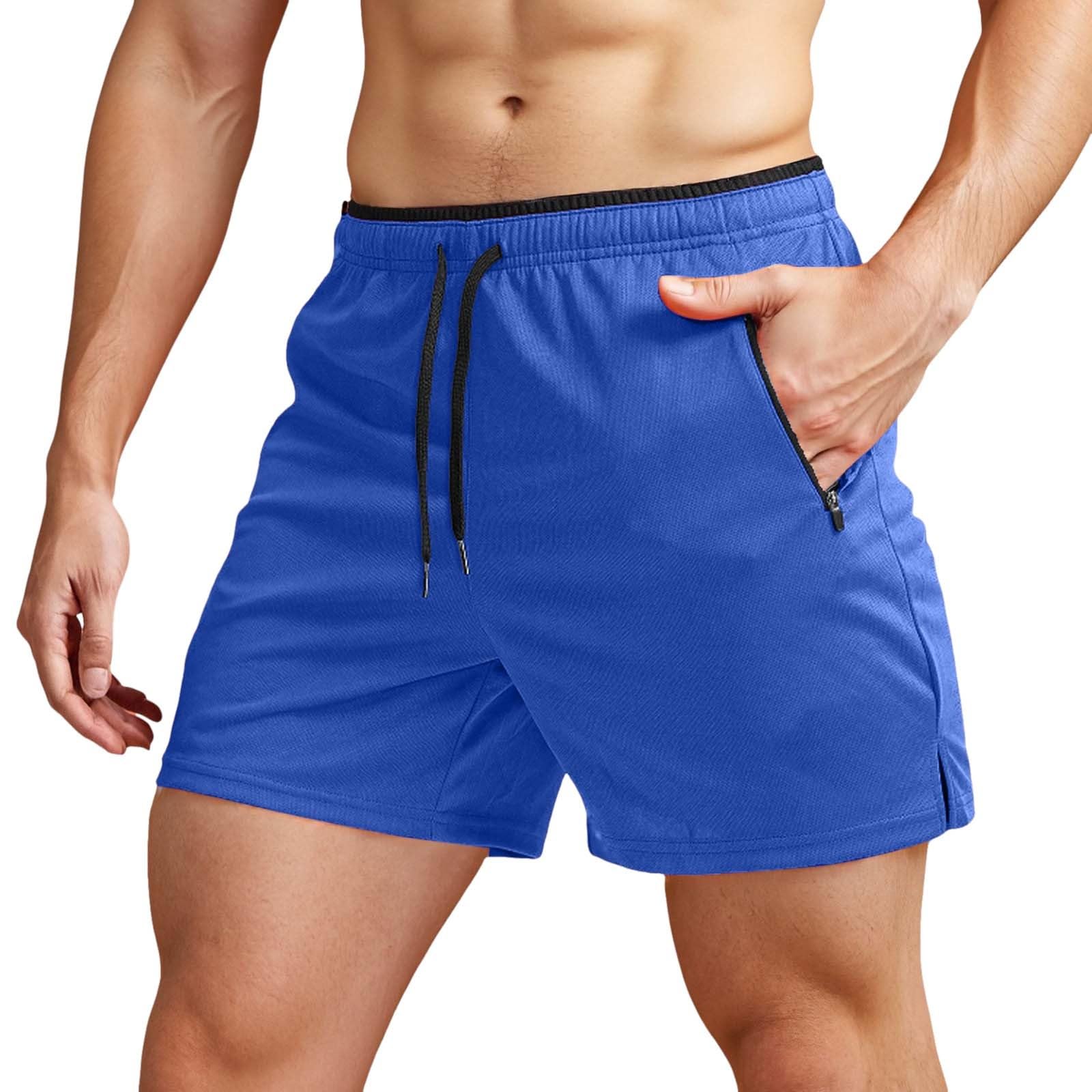 Short de course homme avec poches zippées pour ranger vos clés
