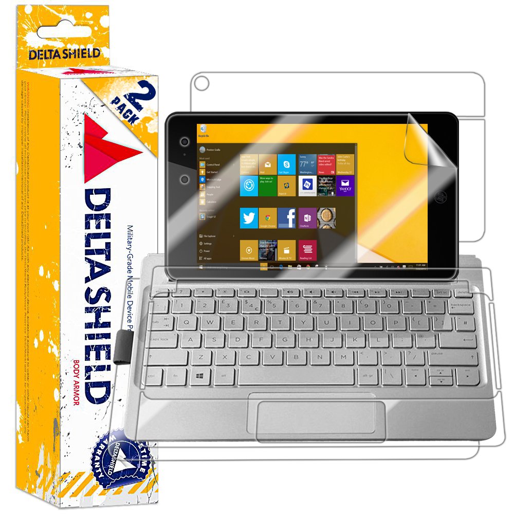 DeltaShieldHP Envy 8 Note Screen Protector (Tablet & Keyboard)[3-Pack], DeltaShield BodyArmor Full Coverage Back + Front Screen Protector for HP Envy 8 Note Military-Grade Clear HD Anti-Bubble Film