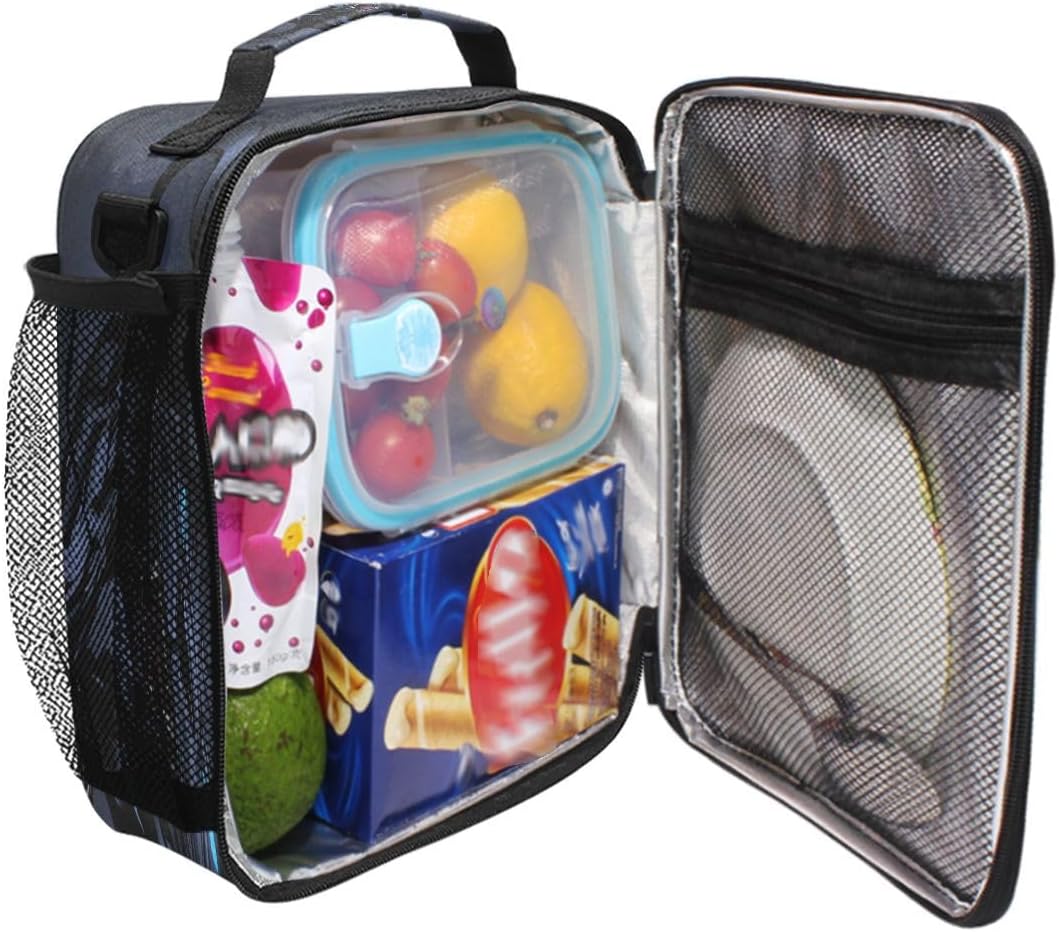 Lunch Box, Angry Black Panther Prep Kids Cooler Insulated Lunch Bag Tote Freezable Shoulder Strap Waterproof Picnic Meal for School Office - Image 4