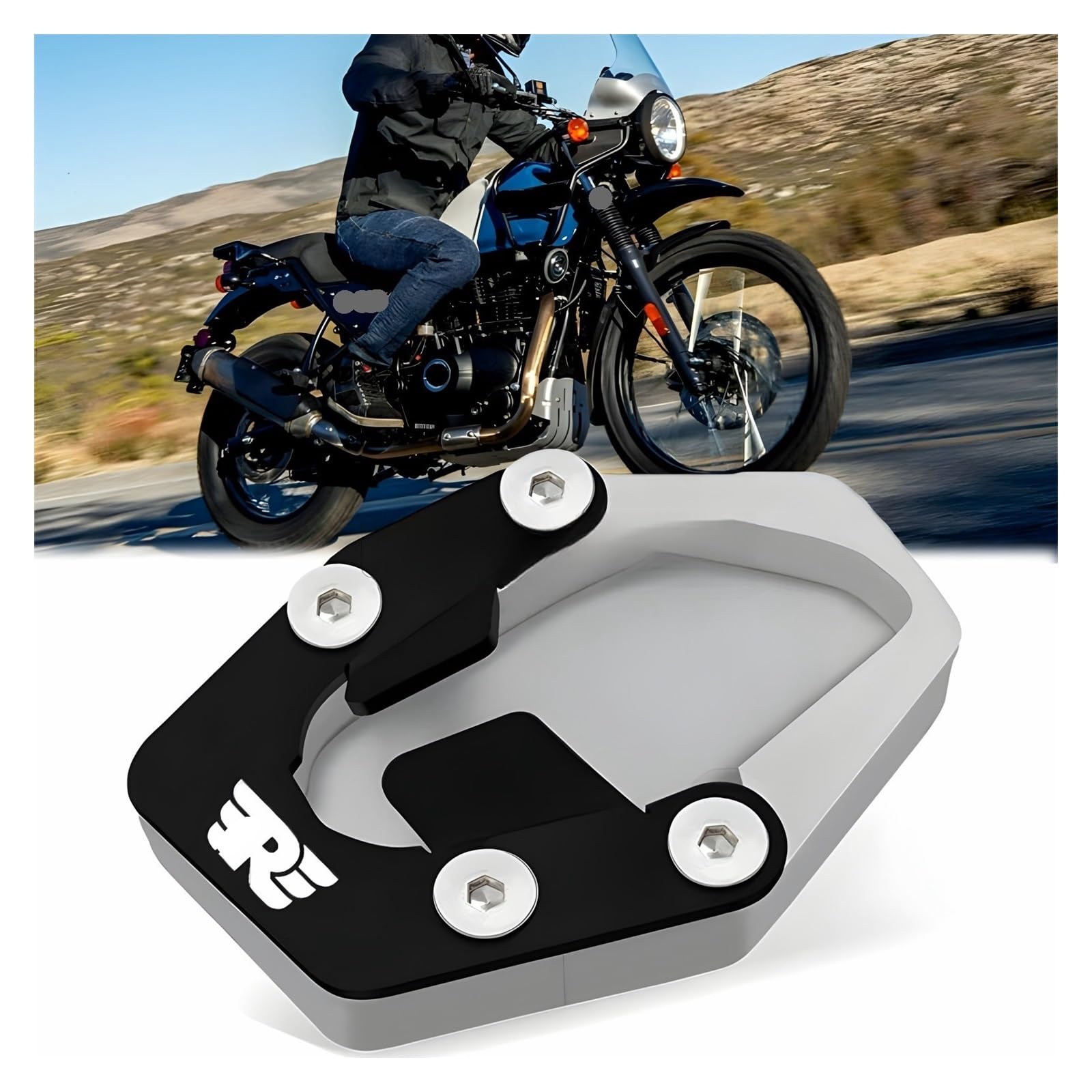 Piastra supporto laterale moto Accessori Moto Cavalletto Ingrandisci Supporto Estensione Cavalletto Laterale Per Royal Enfield Himalayan 450 2024 2025