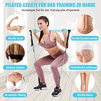 Paleclouds Pilates Rúd 3 Ellenállásgumival Otthoni Edzéshez Nőknek 5