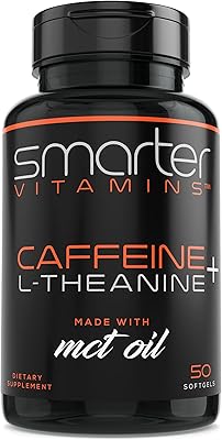 200mg Caffeine Pills - MCT Oil from 100% Coconuts + 100mg L-Theanine, Advanced Energy, Clean Focus and Perfect Clarity + A...